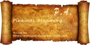 Pünkösdi Alexandra névjegykártya